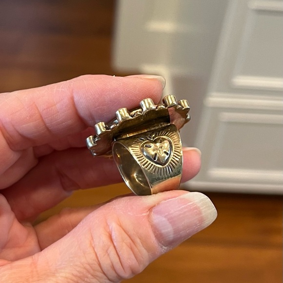 VIRGIN SAINTS & ANGELS VINTAGE SAN BENITO RING IN ROSE GOLD - Picture 8 of 11